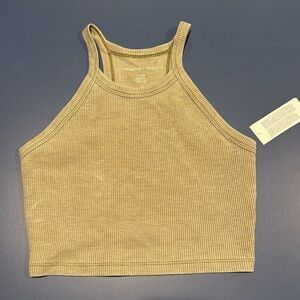NEW with tag size medium women’s American Eagle olive green crop fitted tank top